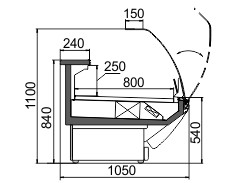 Схема холодильної вітрини Symphony MG 100 deli T/T2 M/А