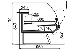 Схема холодильної вітрини Symphony luxe MG 100 deli T/T2 M