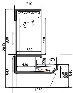 Схема холодильної вітрини Missouri enigma MC 125 crystal combi S M/A